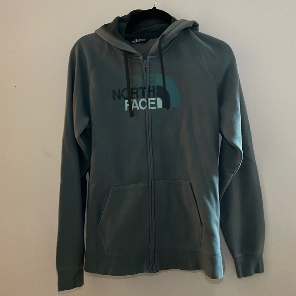 The North Face Green Zip Up Hoodie Sweatshirt